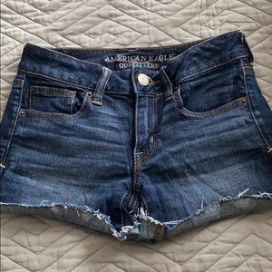 American eagle dark wash denim short shorts